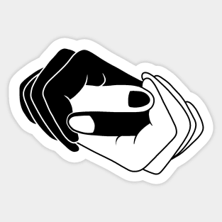 Black and white hands Sticker